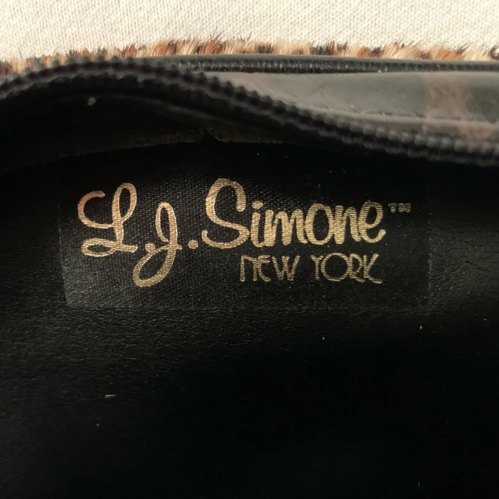 Vintage L. J. Simone NY Leopard & Leather Crossbody Bag
